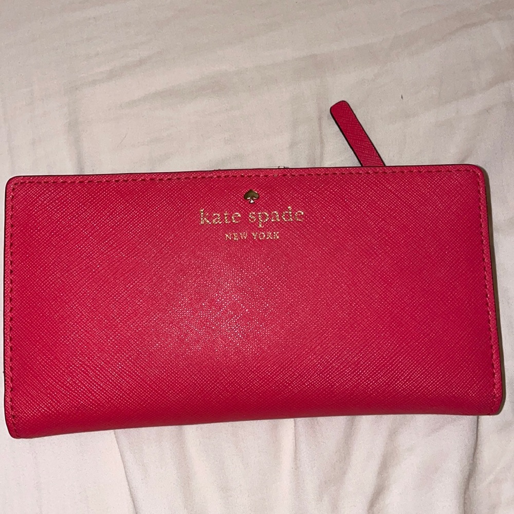 Red Kate Spade Bifold Wallet